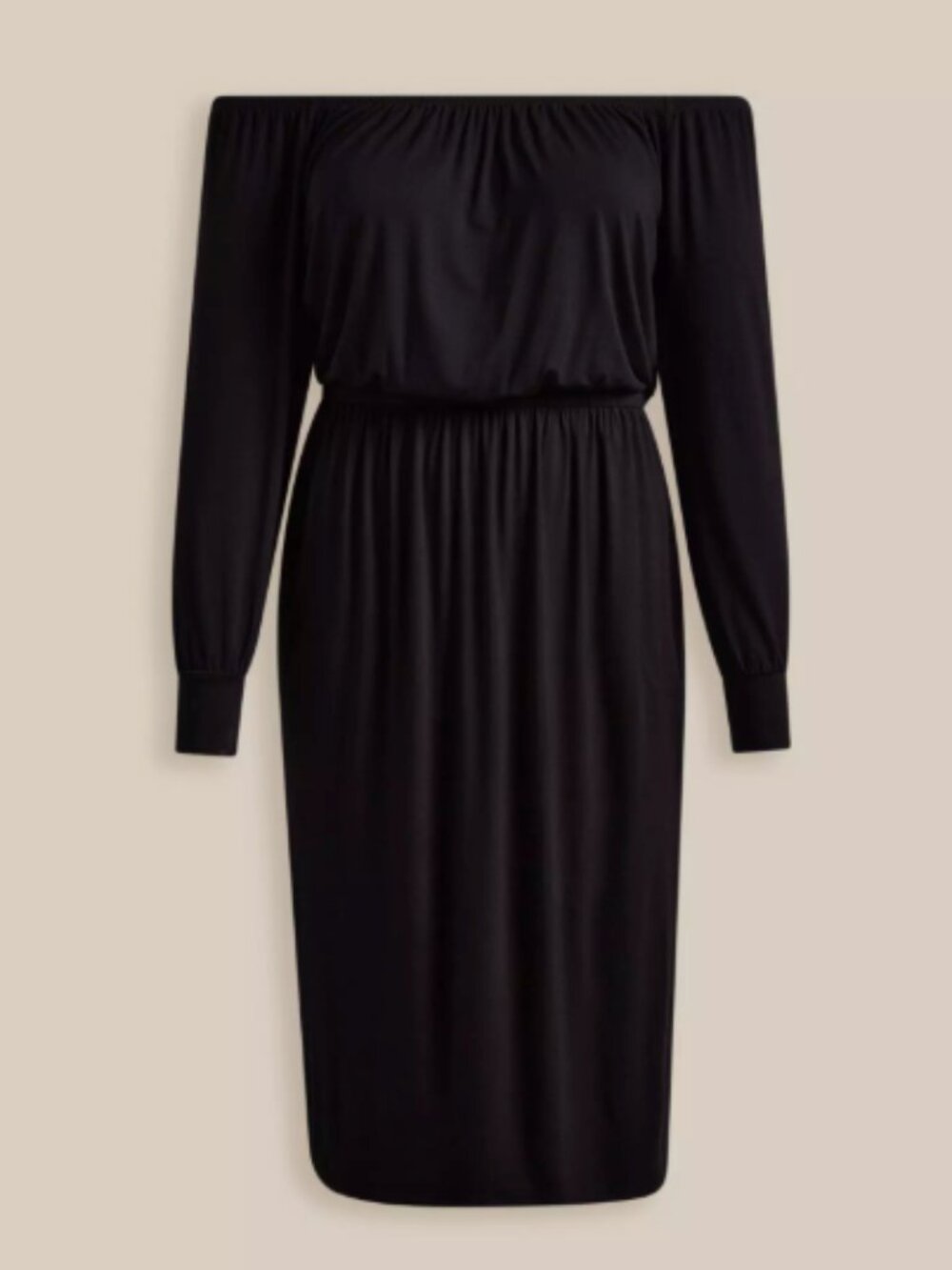 Torrid Super Soft NWOT Midi Dress Black 3/4 Sleeve Size 5X